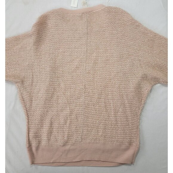 Chico's Women's Pullover Sweater NEW Size 1 Medium 8 Shaggy Stitch Blush 3/4 Sl - Picture 4 of 7